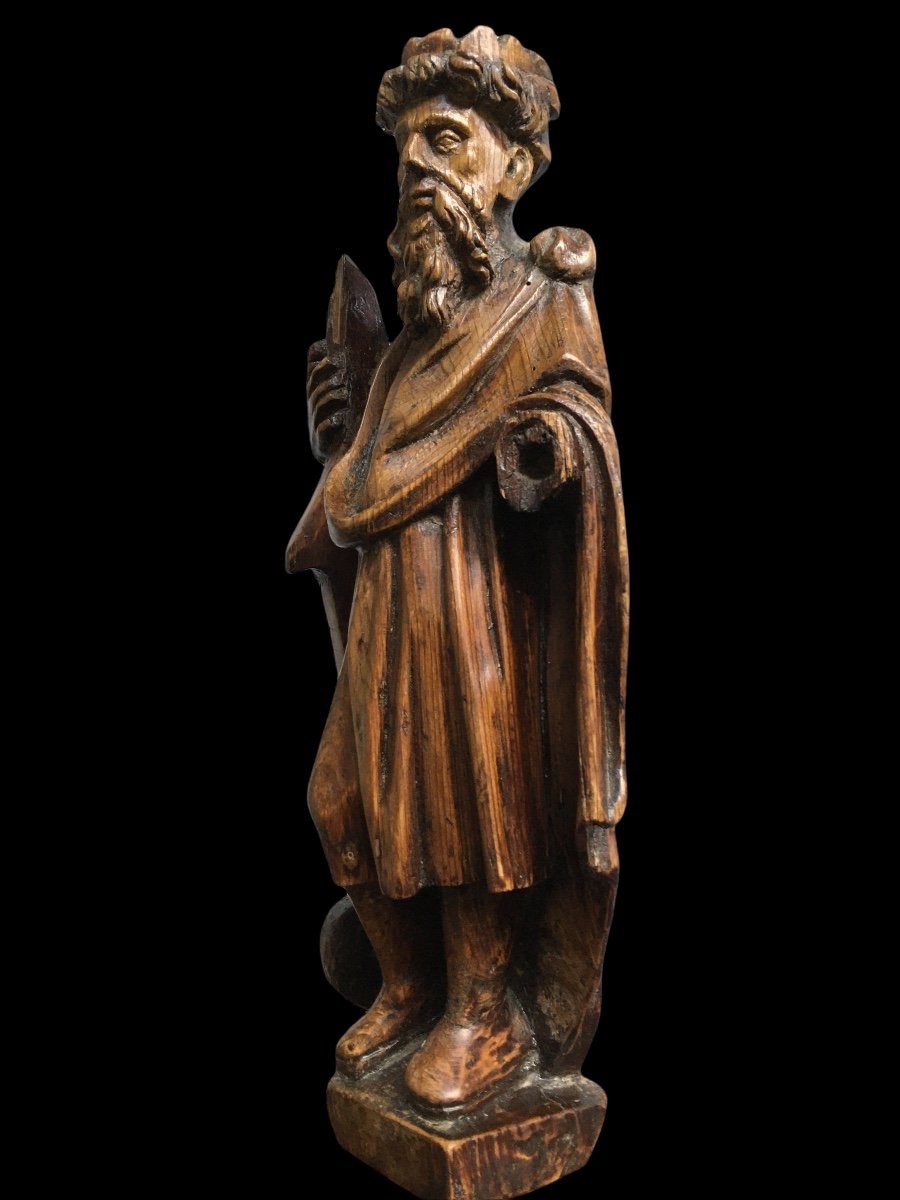 Statue en bois sculpté vers 1700-photo-3