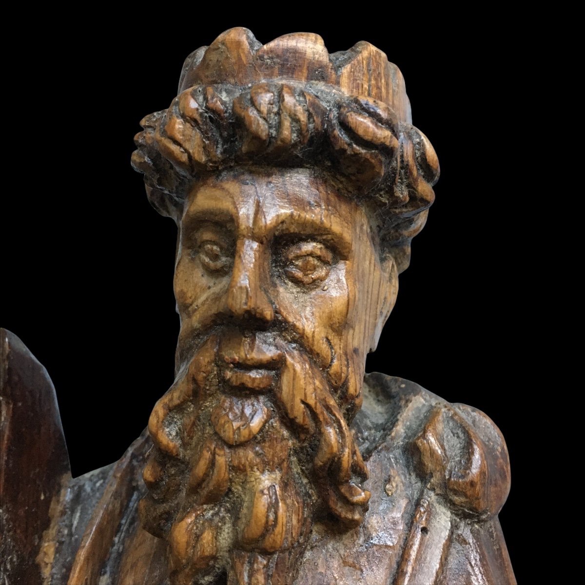 Statue en bois sculpté vers 1700-photo-3