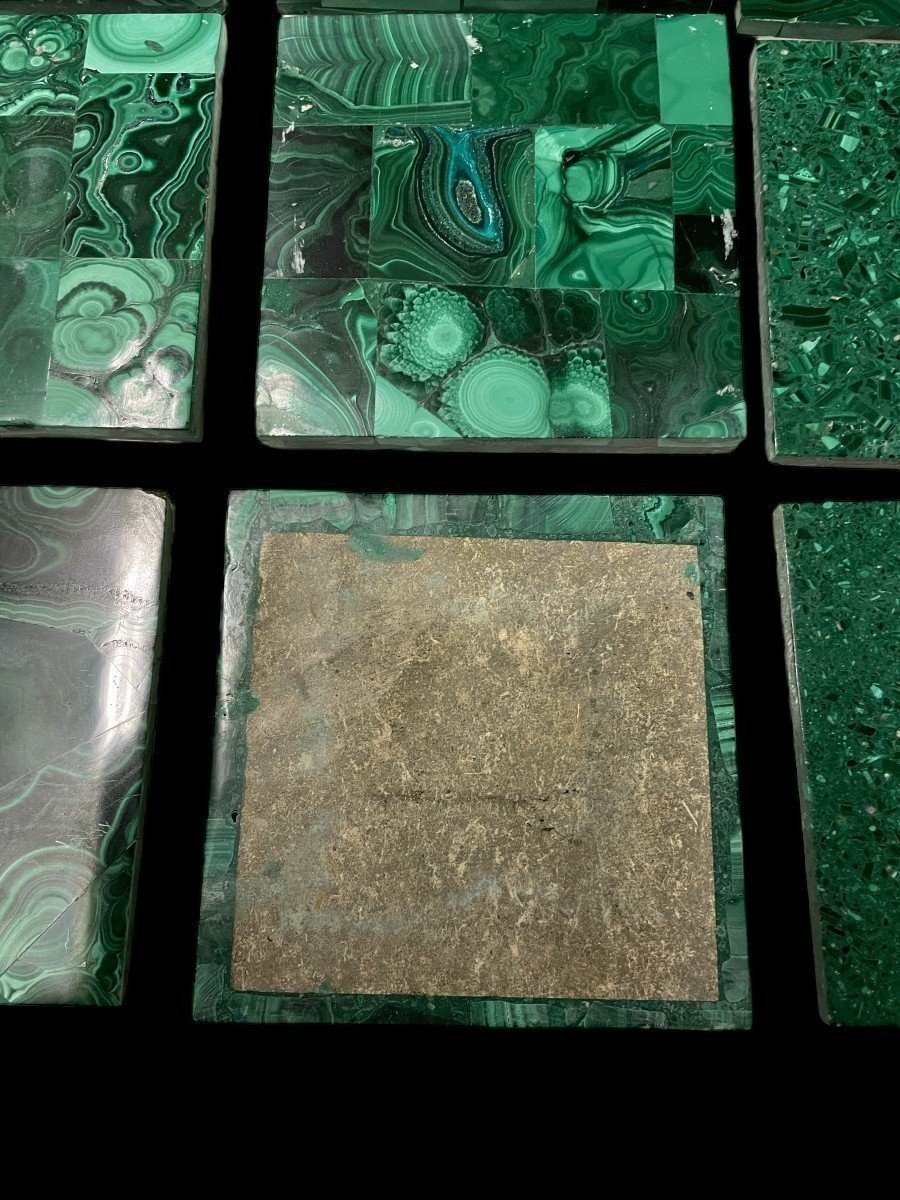 Large Lot Of Malachite Tiles (36 Pieces)-photo-7