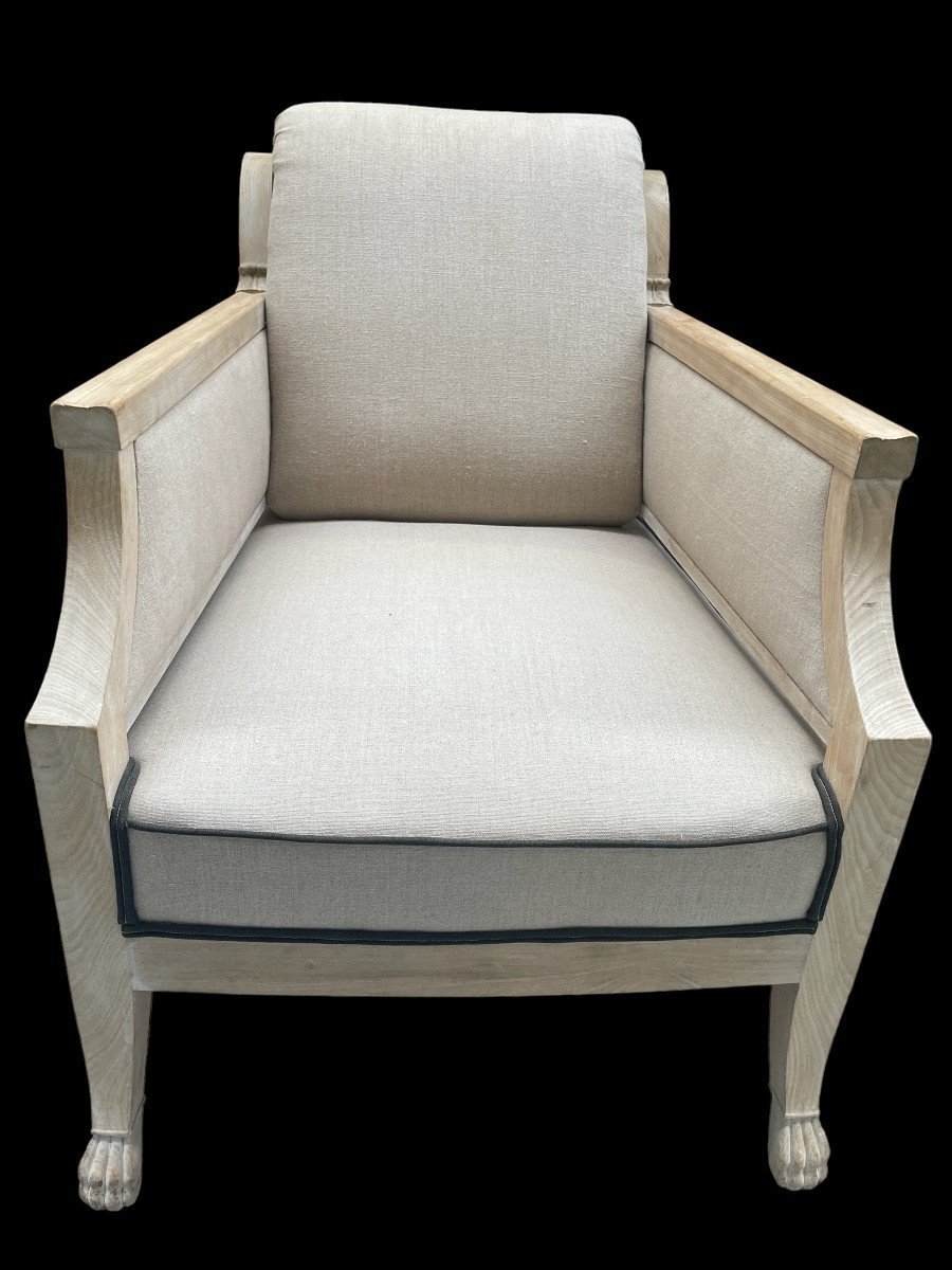 Paire De Fauteuils Design Danois Signés 1940.-photo-4