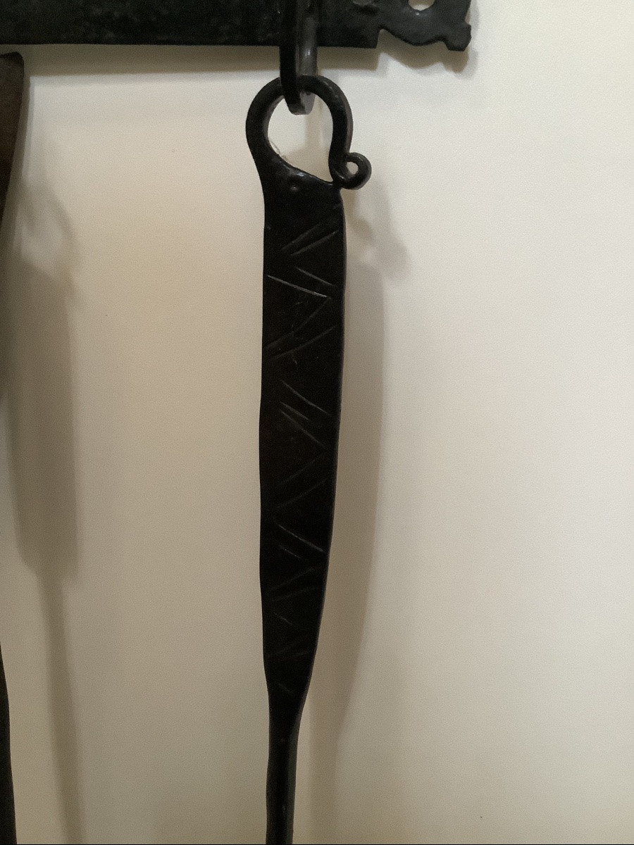 18th/19th Century Wrought Iron Spoon Holder -photo-5
