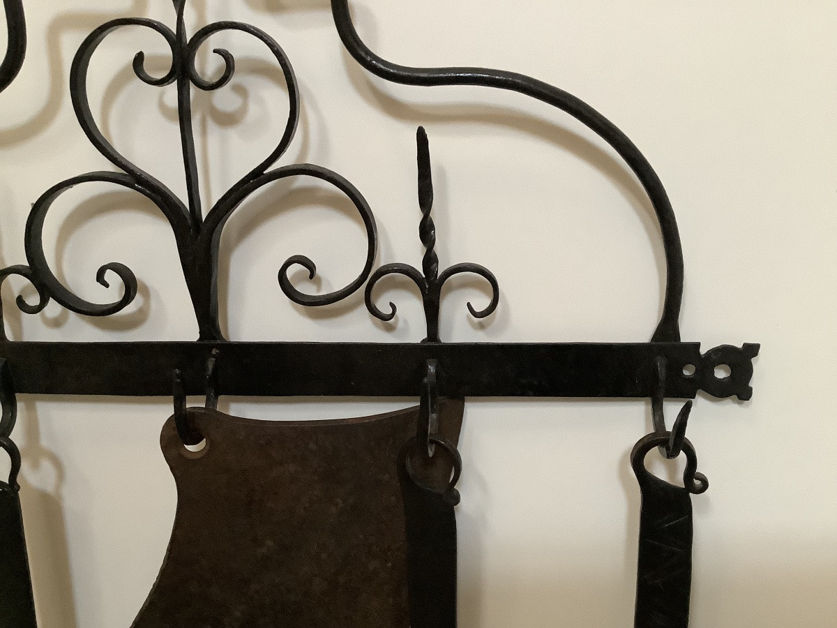 18th/19th Century Wrought Iron Spoon Holder -photo-6