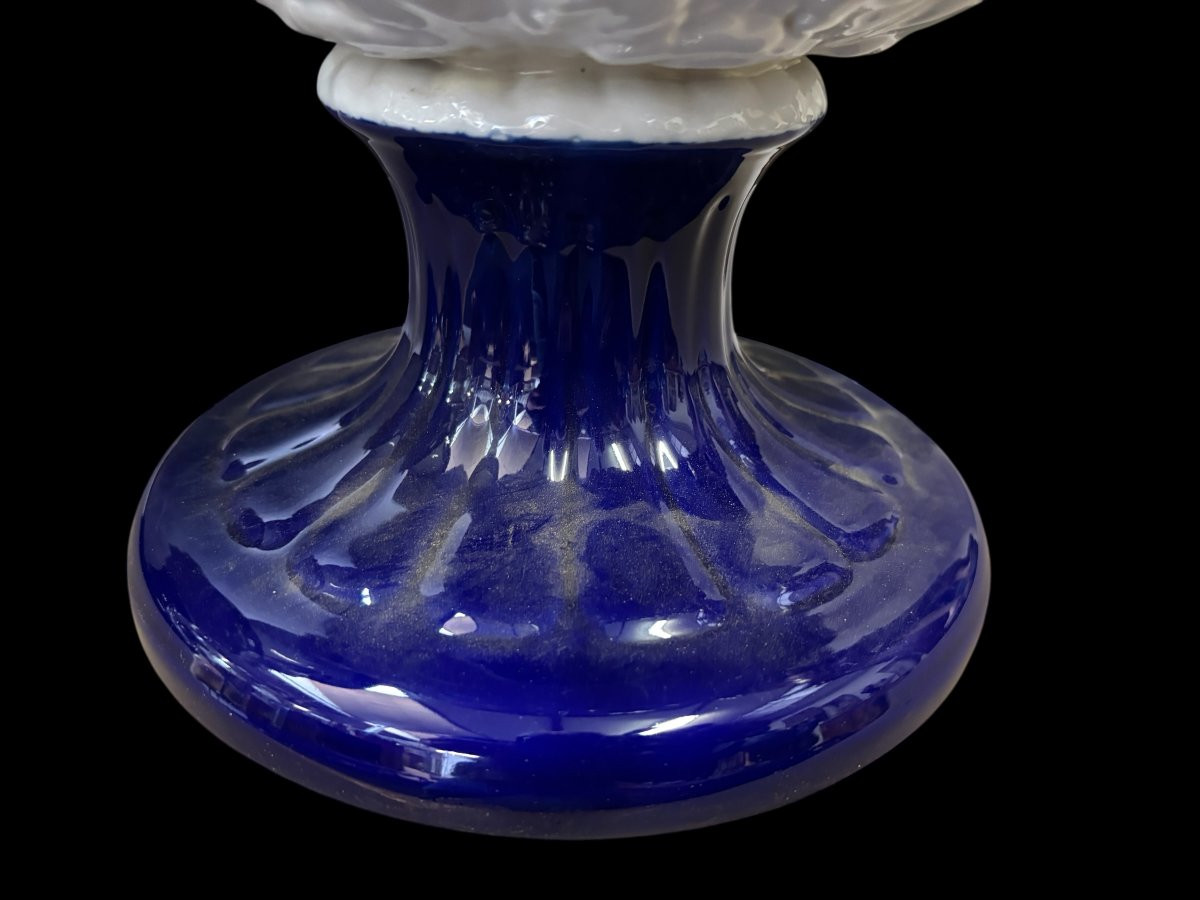 Pair Of Large Medici Porcelain Vases (45 Cm).-photo-3