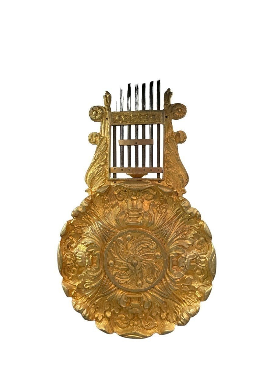 Large 19th Century Gilt And Patinated Bronze Portico Clock.-photo-6