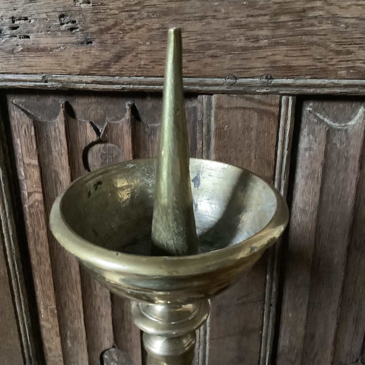 Paire de pique cierge en bronze Baroque 1675 -photo-7