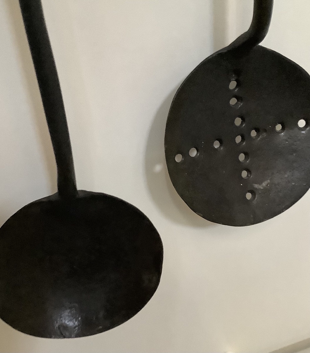 18th/19th Century Wrought Iron Spoon Holder.-photo-3