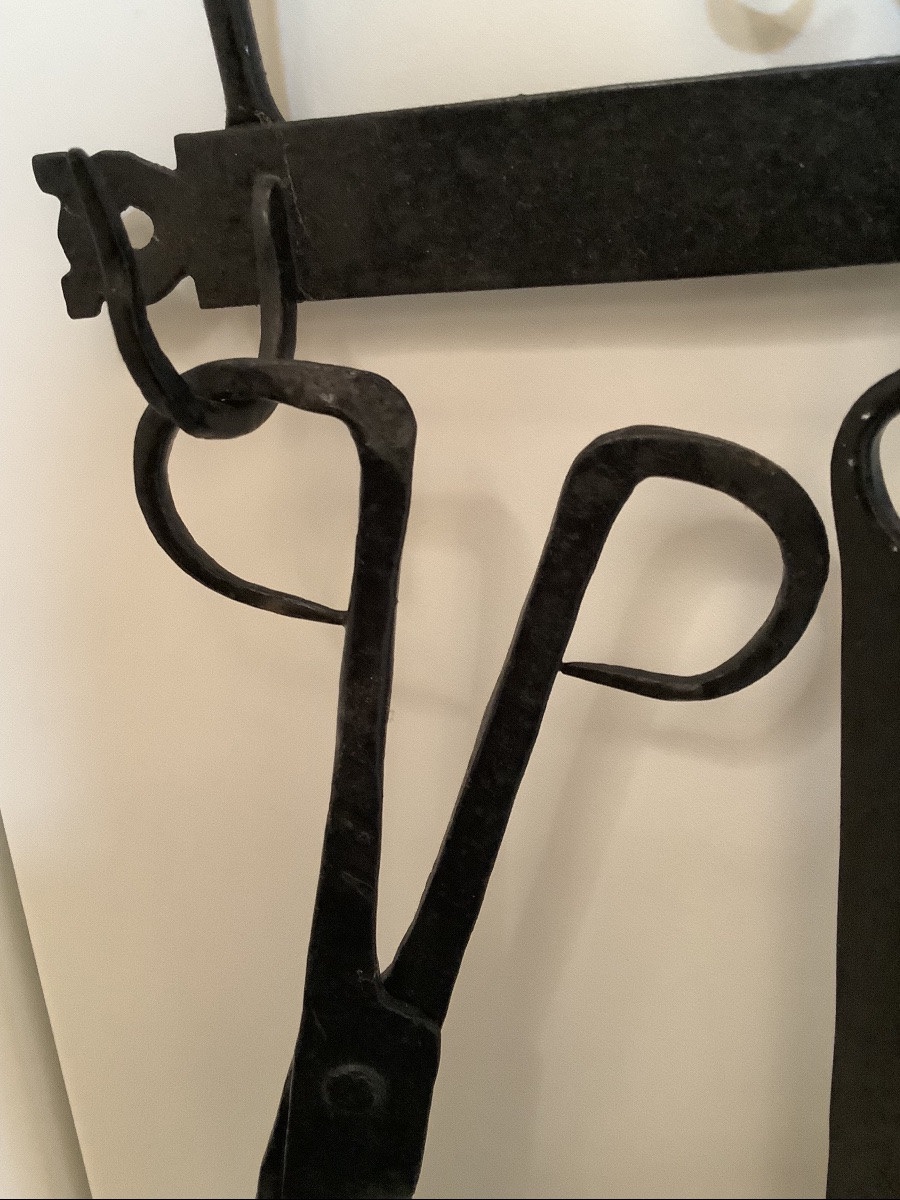 18th/19th Century Wrought Iron Spoon Holder.-photo-5