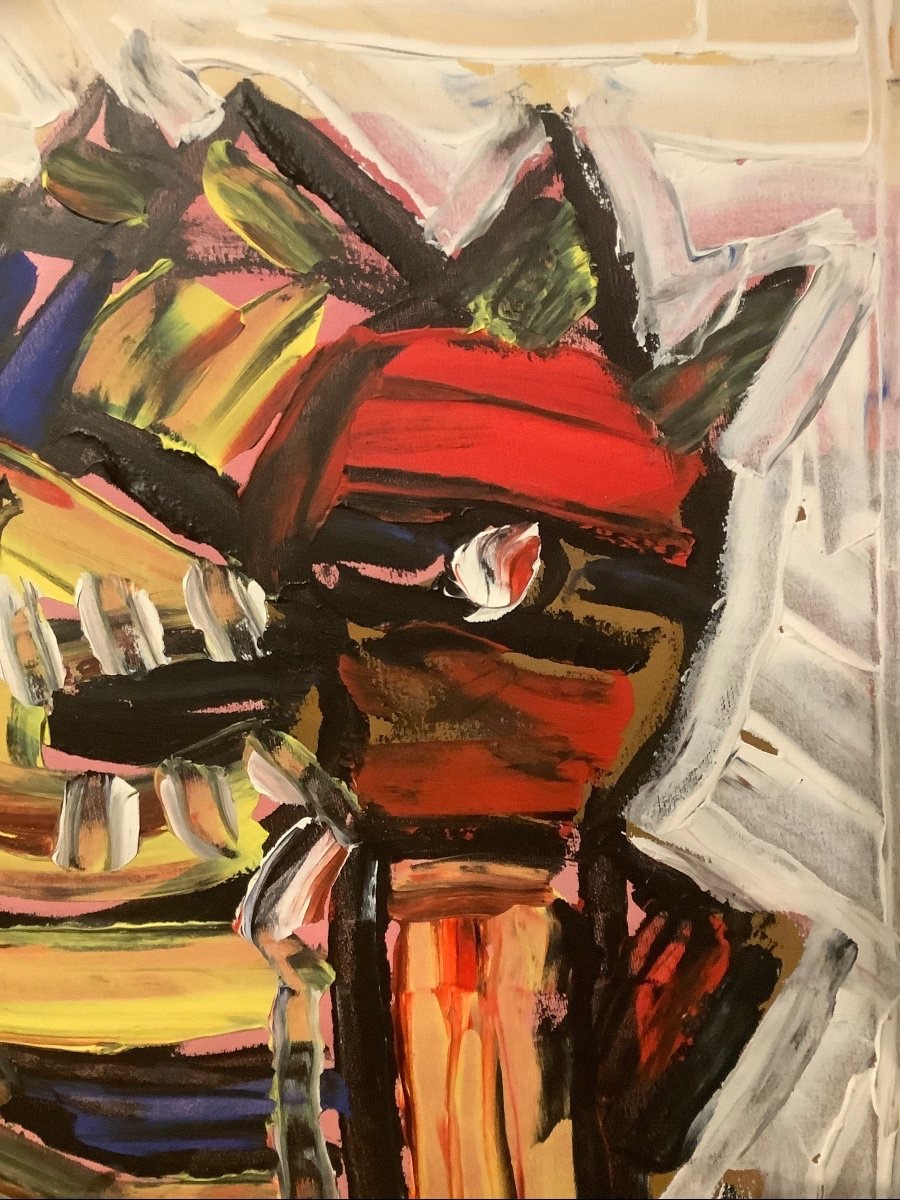 Peinture ode au COBRA.  80X60 cm -photo-2
