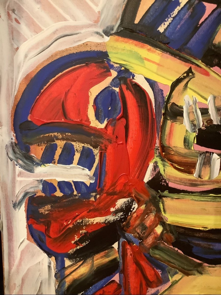 Peinture ode au COBRA.  80X60 cm -photo-3