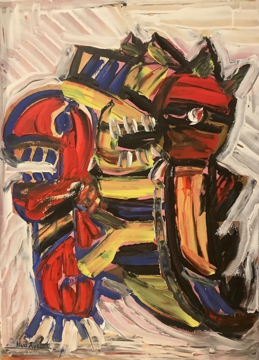 Peinture ode au COBRA.  80X60 cm -photo-4