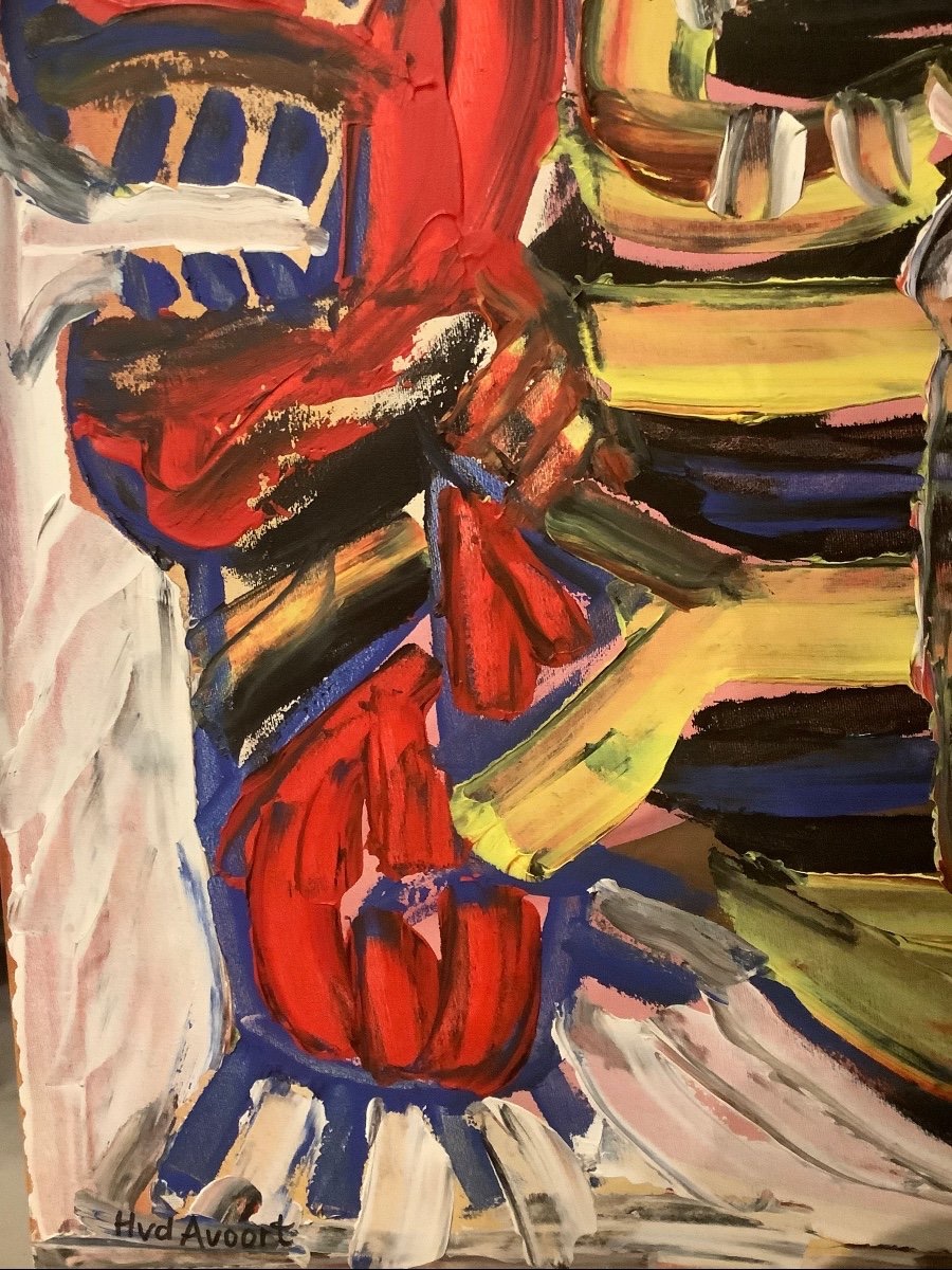 Peinture ode au COBRA.  80X60 cm -photo-1