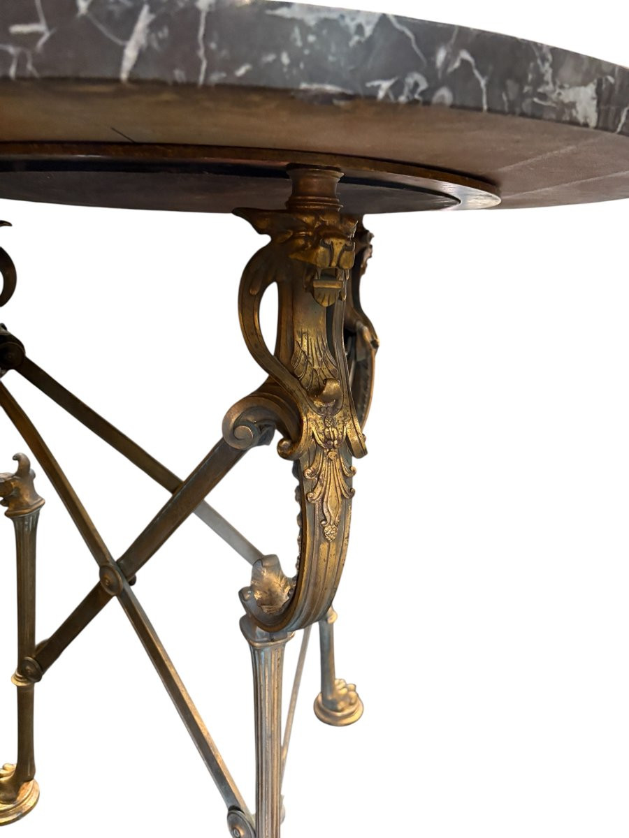 Gilt Bronze Pedestal Table, Louis XVI Style, 19th Century.-photo-2