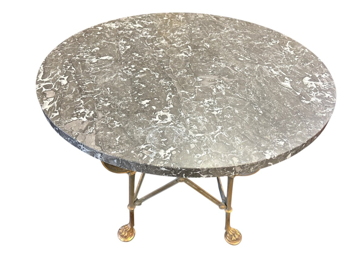 Gilt Bronze Pedestal Table, Louis XVI Style, 19th Century.-photo-6