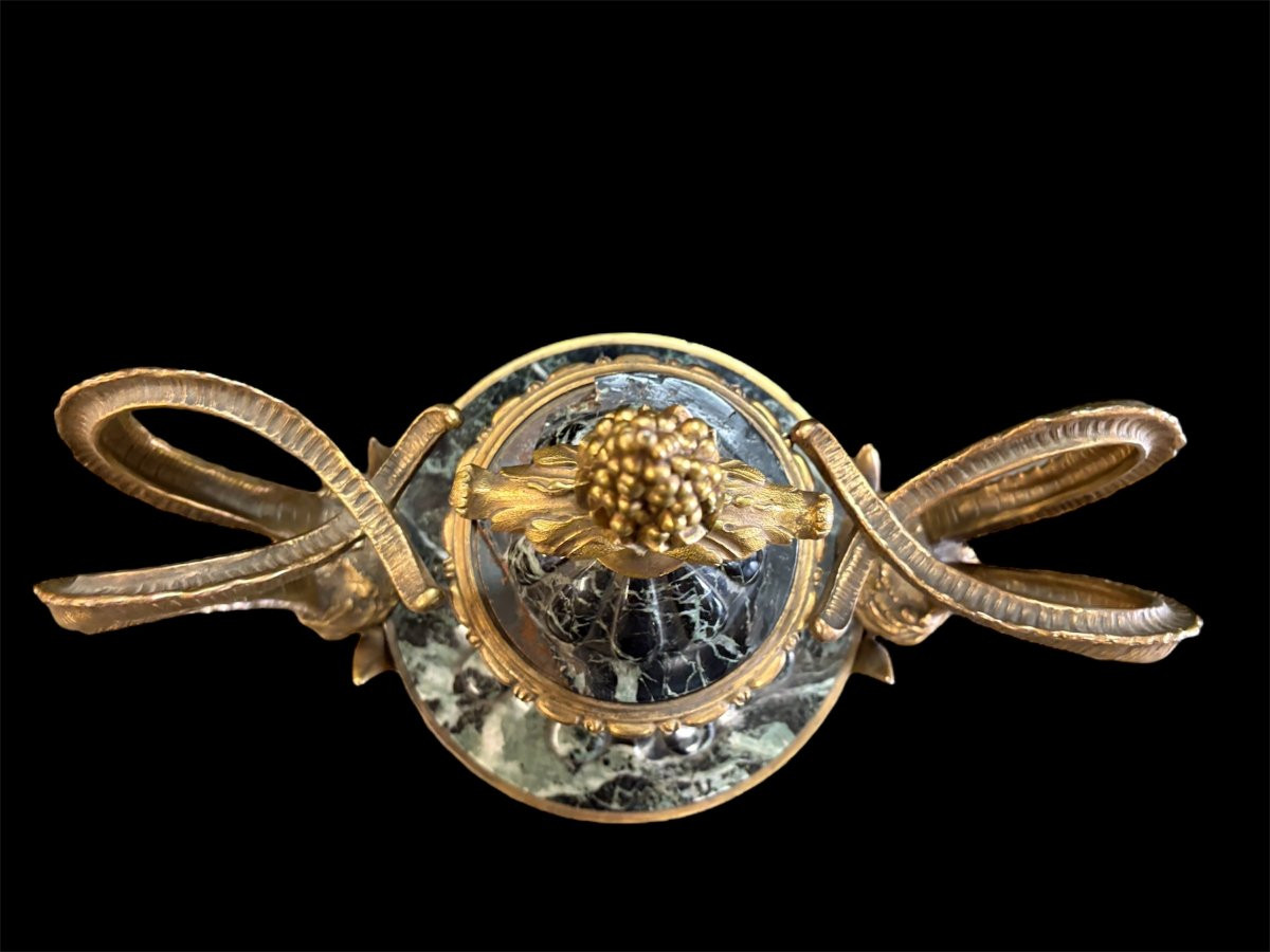 Very Large 19th Century Marble And Bronze Cassolette (80 Cm)-photo-7