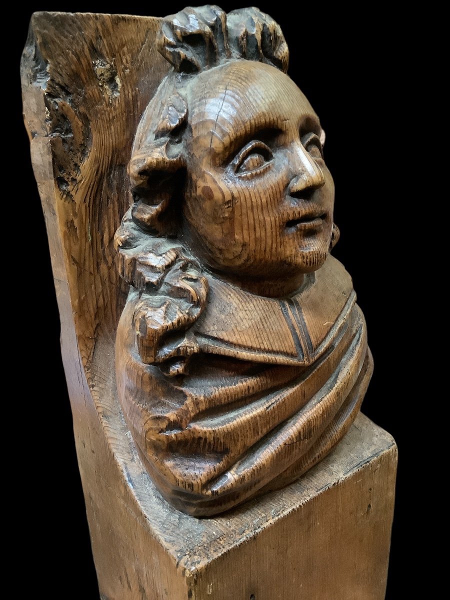 A 17th Century Carved Beam Support 