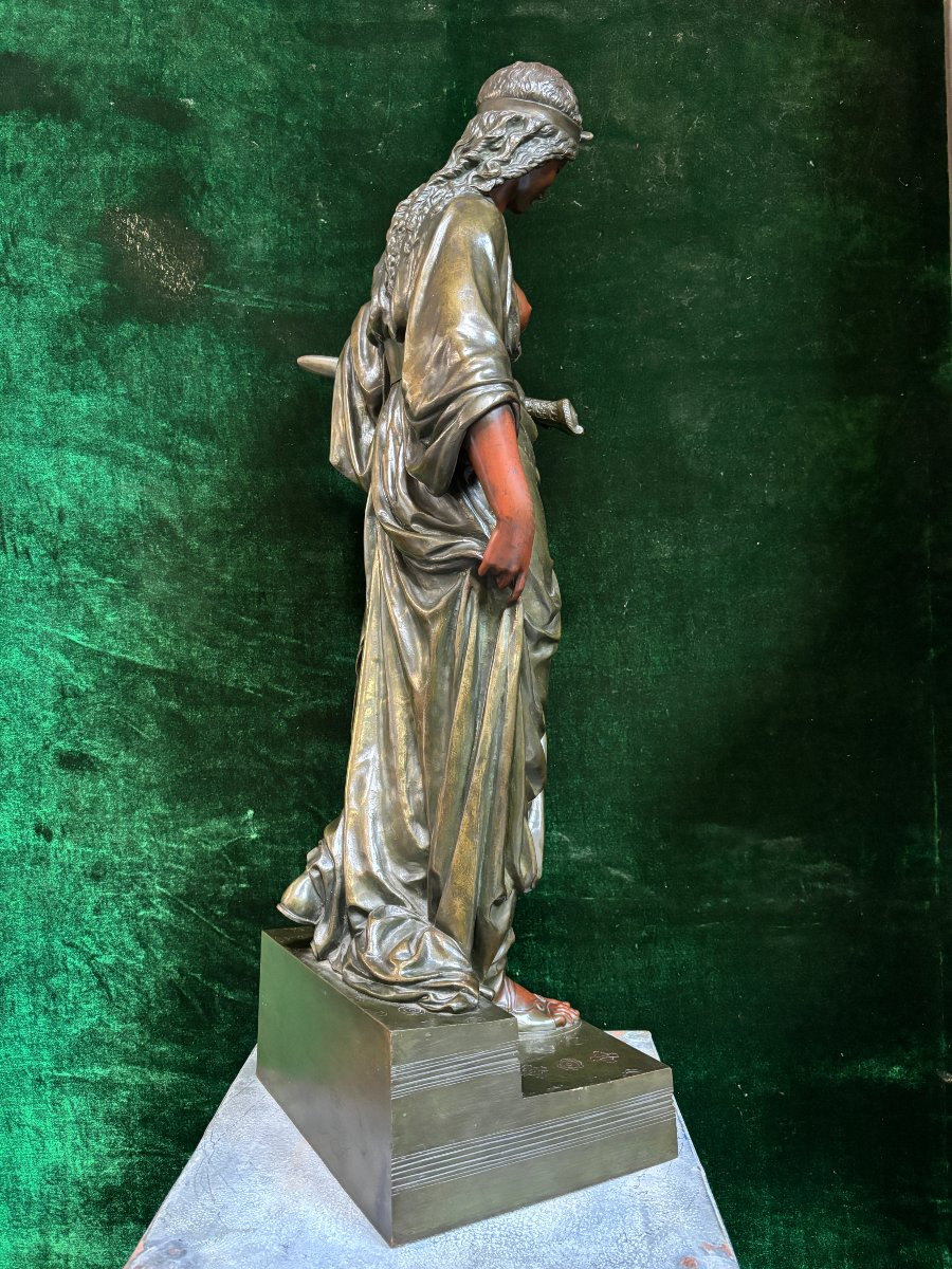Very Large Bronze Sculpture “salomé” H. Dumaige 19th Century (97 Cm).-photo-2