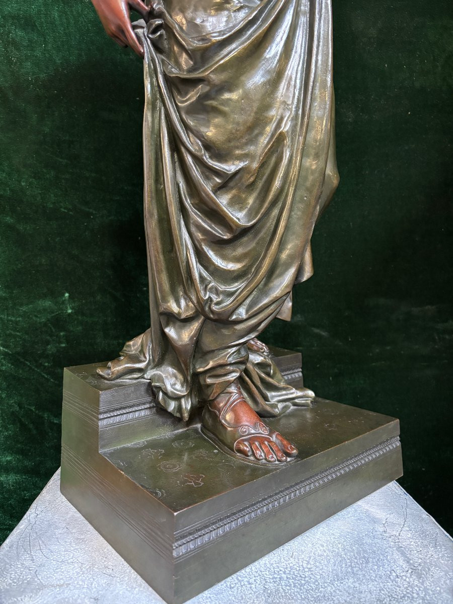Very Large Bronze Sculpture “salomé” H. Dumaige 19th Century (97 Cm).-photo-5