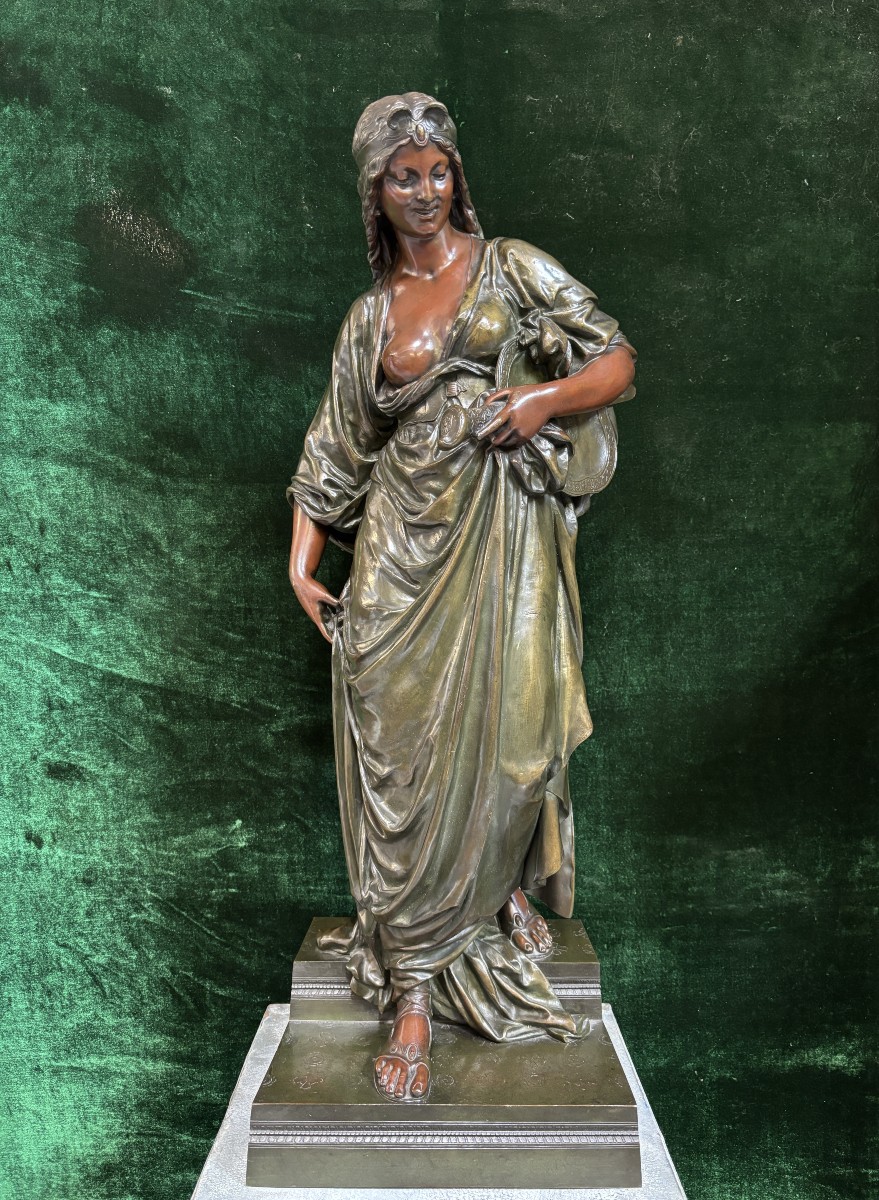 Very Large Bronze Sculpture “salomé” H. Dumaige 19th Century (97 Cm).