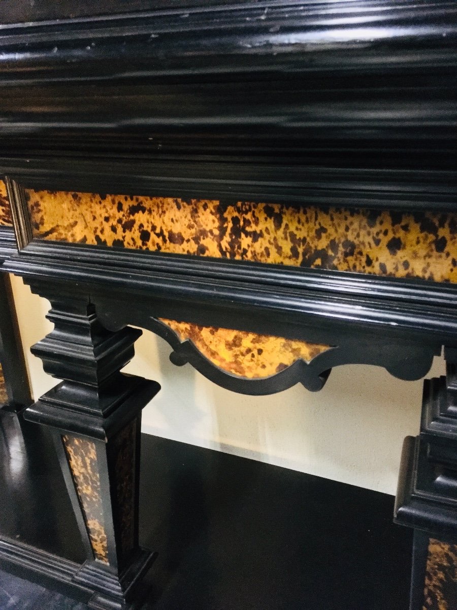 Large Antwerp Cabinet Circa 1700 In Ebony -photo-2