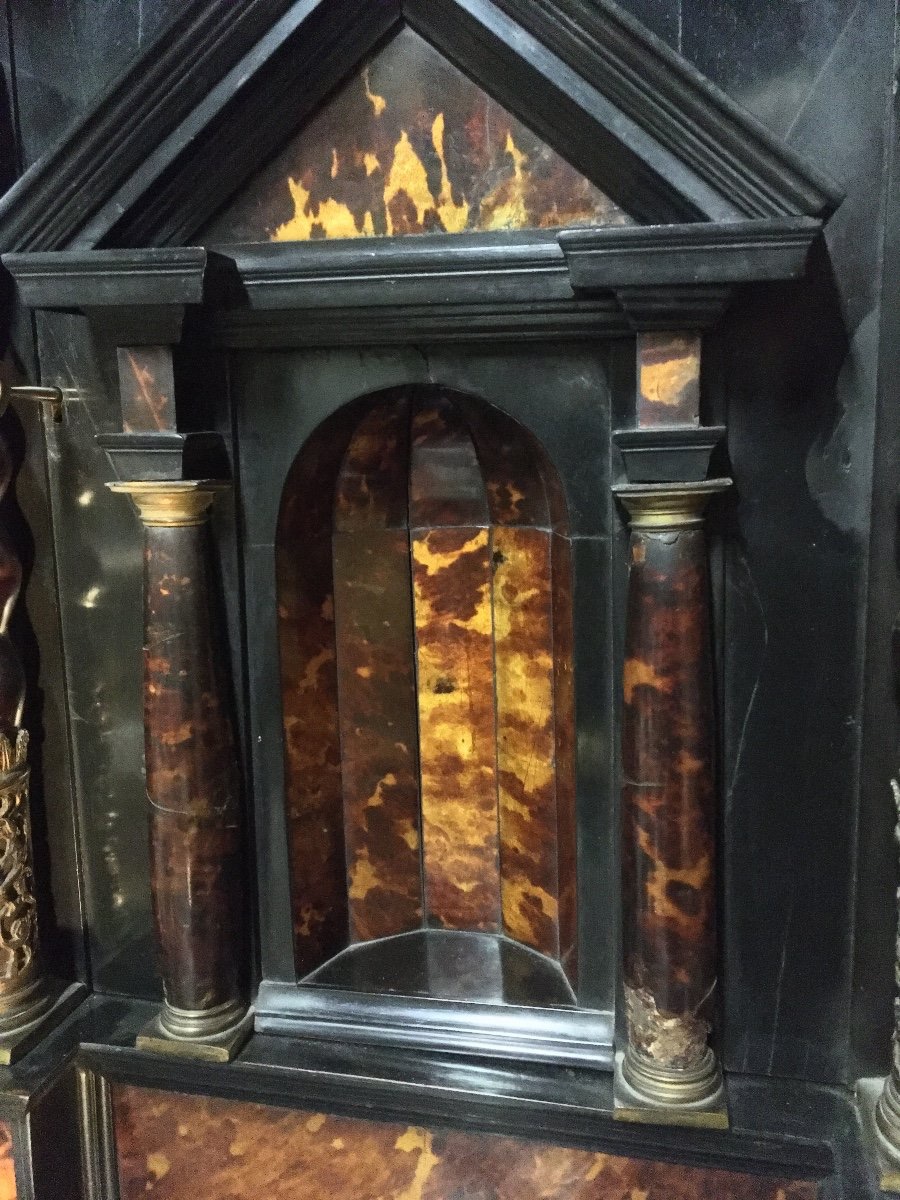 Large Antwerp Cabinet Circa 1700 In Ebony -photo-5