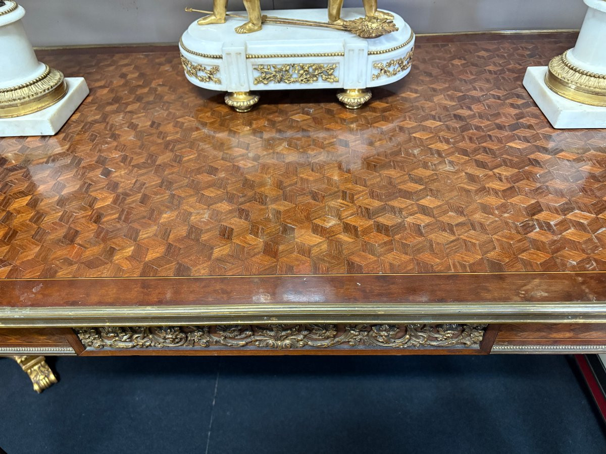 Beautiful Louis XVI Style Living Room Table / Desk By Jean-henri Riesener.-photo-7