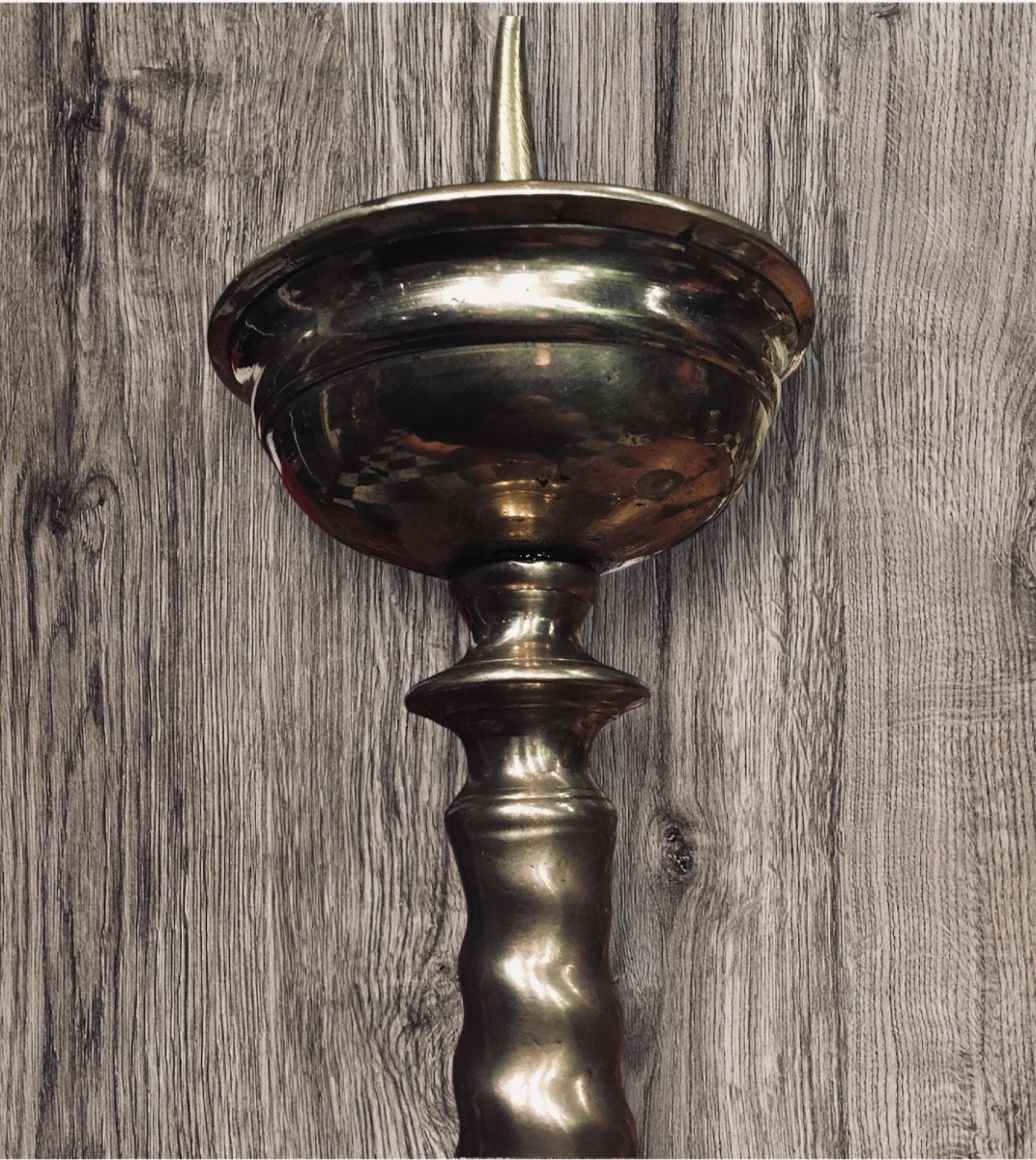 Pair Of Baroque Bronze Candlesticks Circa 1675 -photo-5