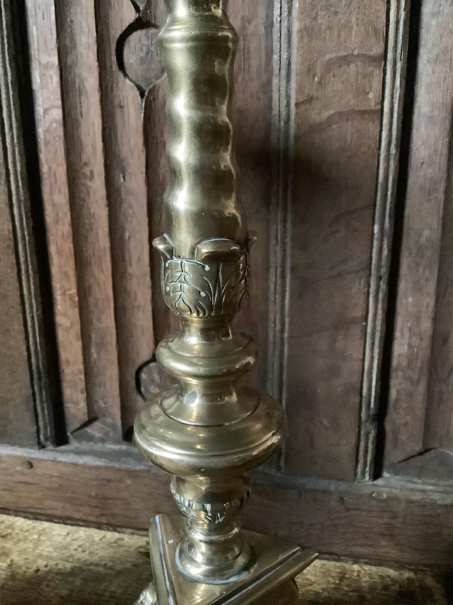 Pair Of Baroque Bronze Candlesticks Circa 1675 -photo-6