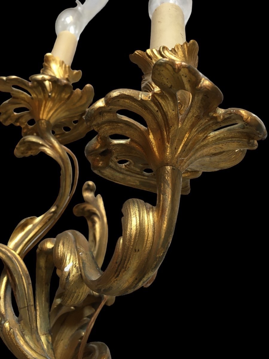 Louis XV Style Three-light Wall Lights 62 Cm -photo-3