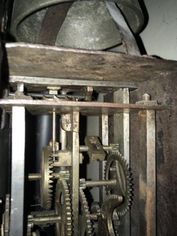 Wrought Iron Wall Clock Circa 1700-photo-4