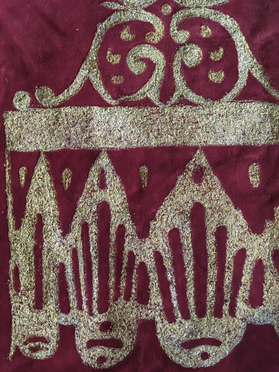 Textile cérémoniel juifs en velours et de soie.-photo-3