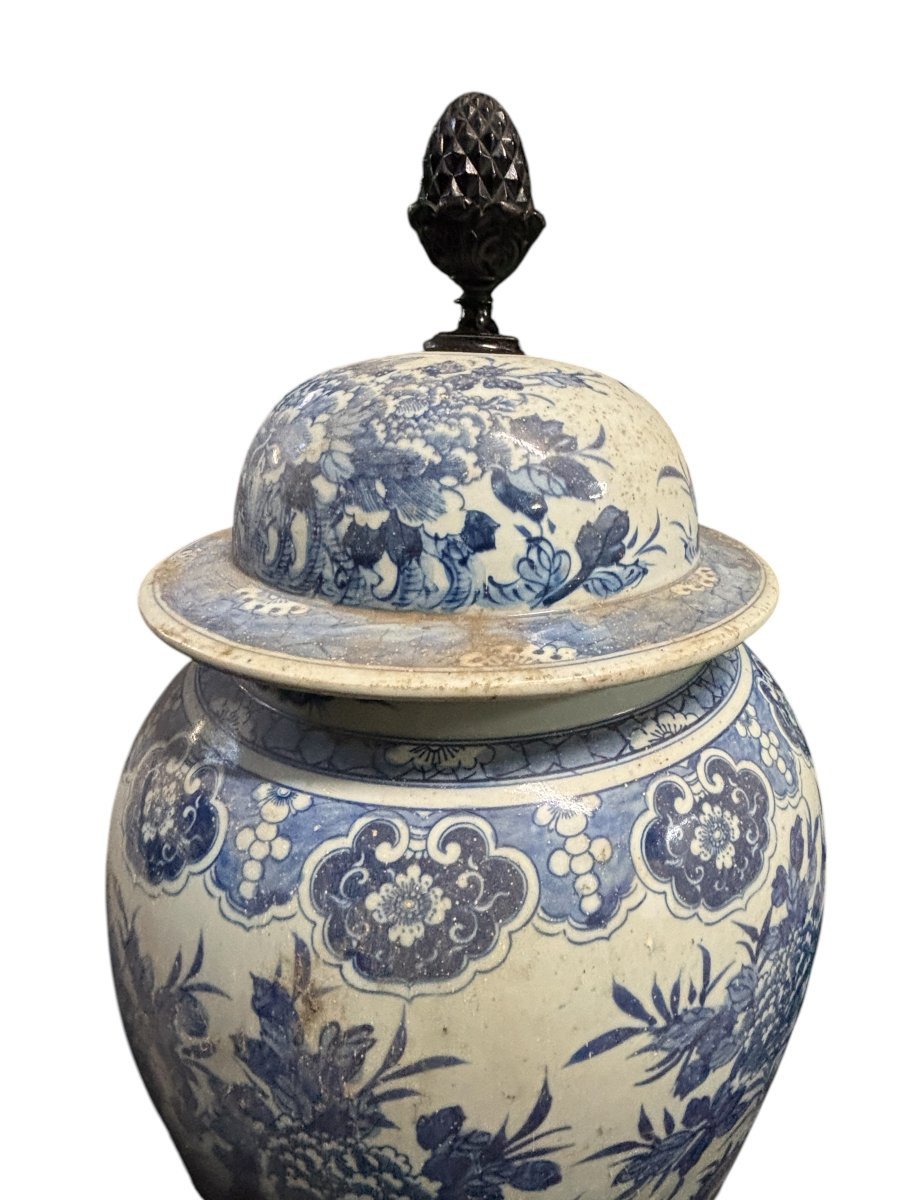 Very Large Chinese Porcelain Potiche, Height: 90 Cm-photo-7