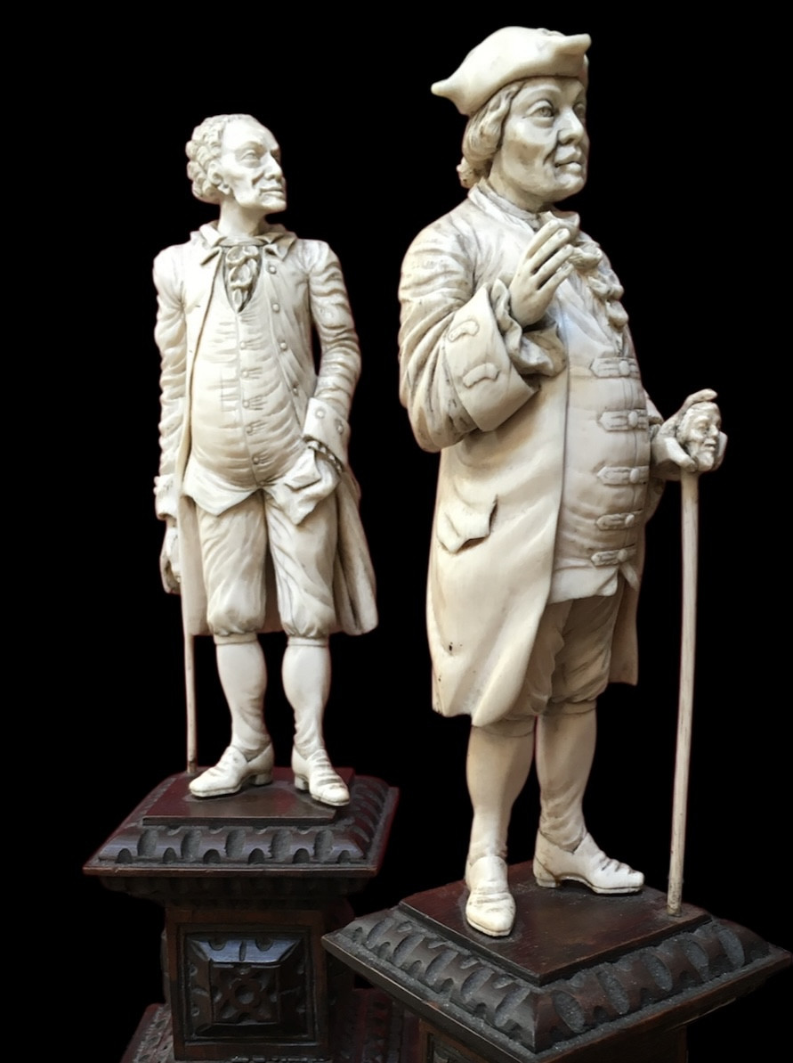 Pair Of Ivory Sculptures Circa 1800 