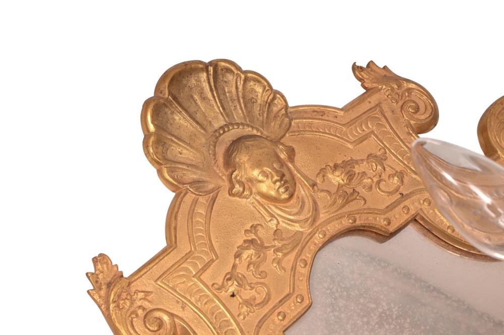 A Pair Of Large French Gilt Bronze Wall Sconces, 1900-photo-4