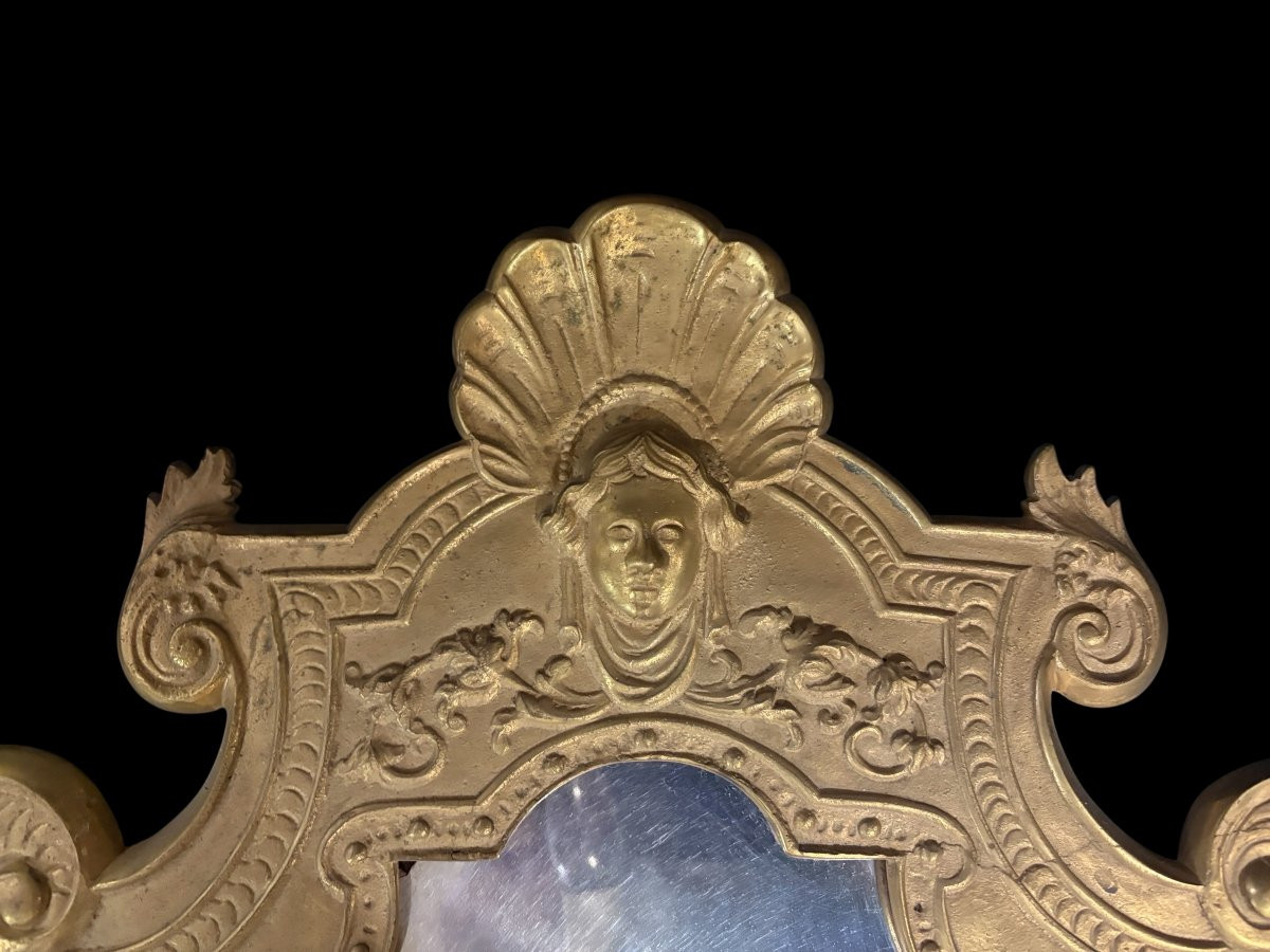 A Pair Of Large French Gilt Bronze Wall Sconces, 1900-photo-7