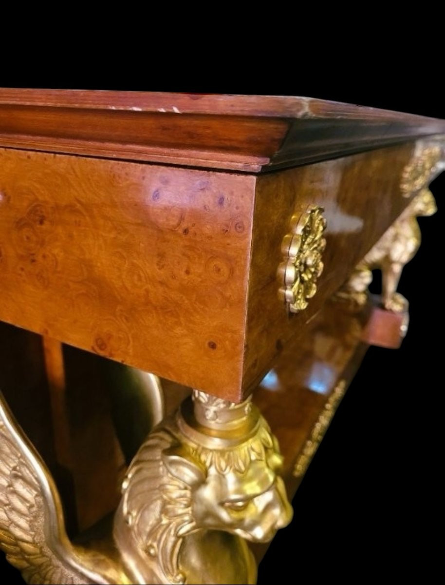 Large 20th Century Empire Style Console. (188 Cm)-photo-1