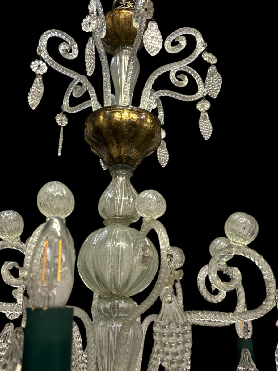 Grand lustre Liégeois à 8 bras, XIXe siècle (112 cm).-photo-4