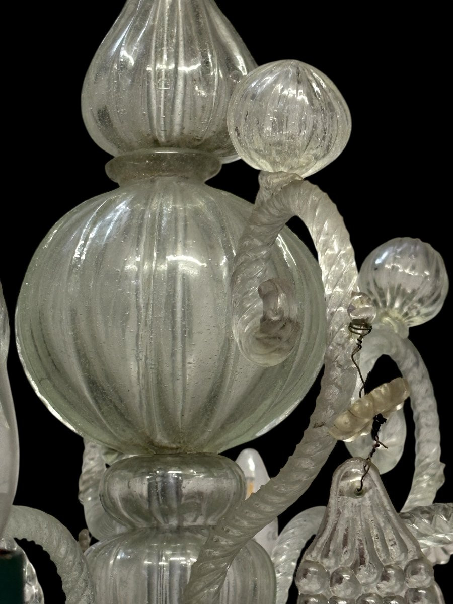 Grand lustre Liégeois à 8 bras, XIXe siècle (112 cm).-photo-7