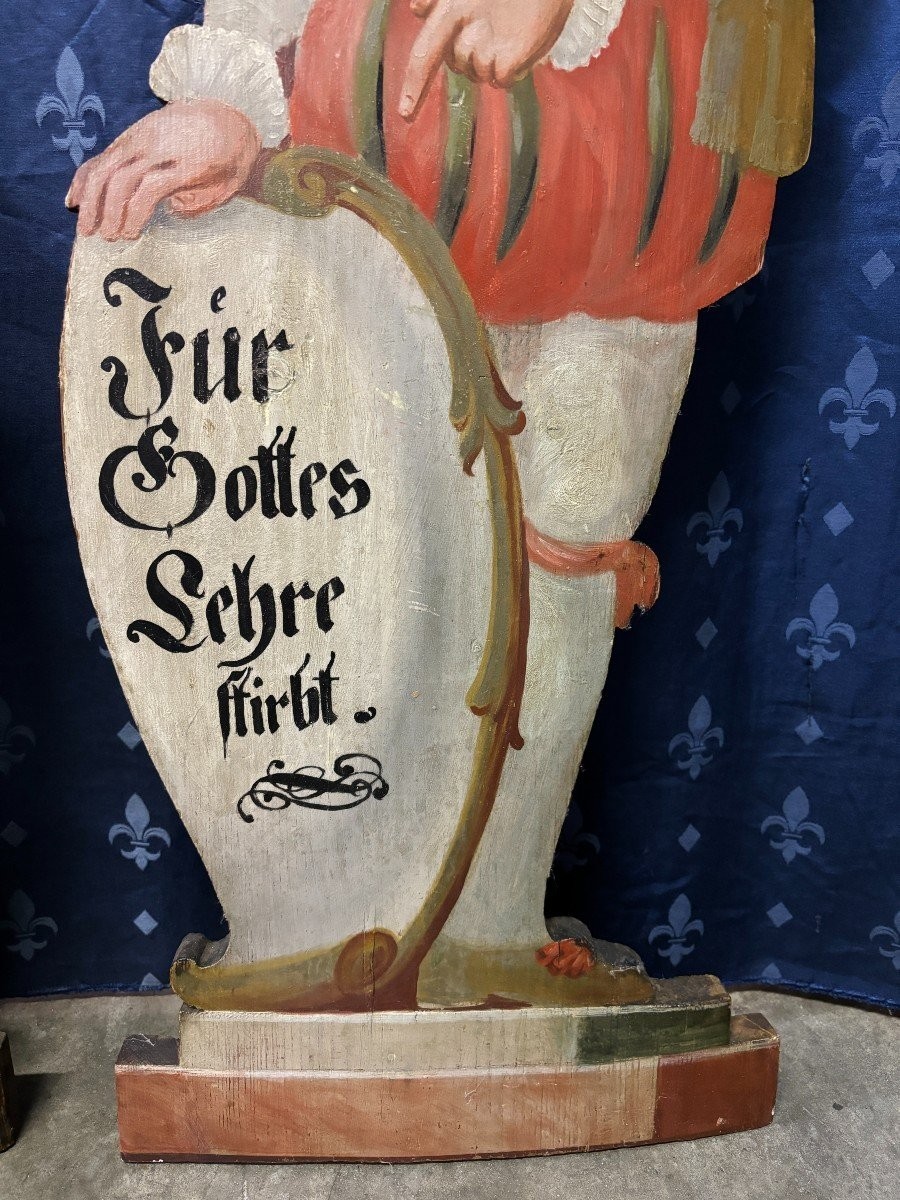 Pair Of Painted Wooden Fireplace Guards, 18th Century.-photo-3