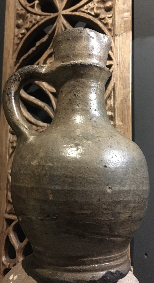 A Stoneware Jug Dating From The Late Middle Ages.-photo-8