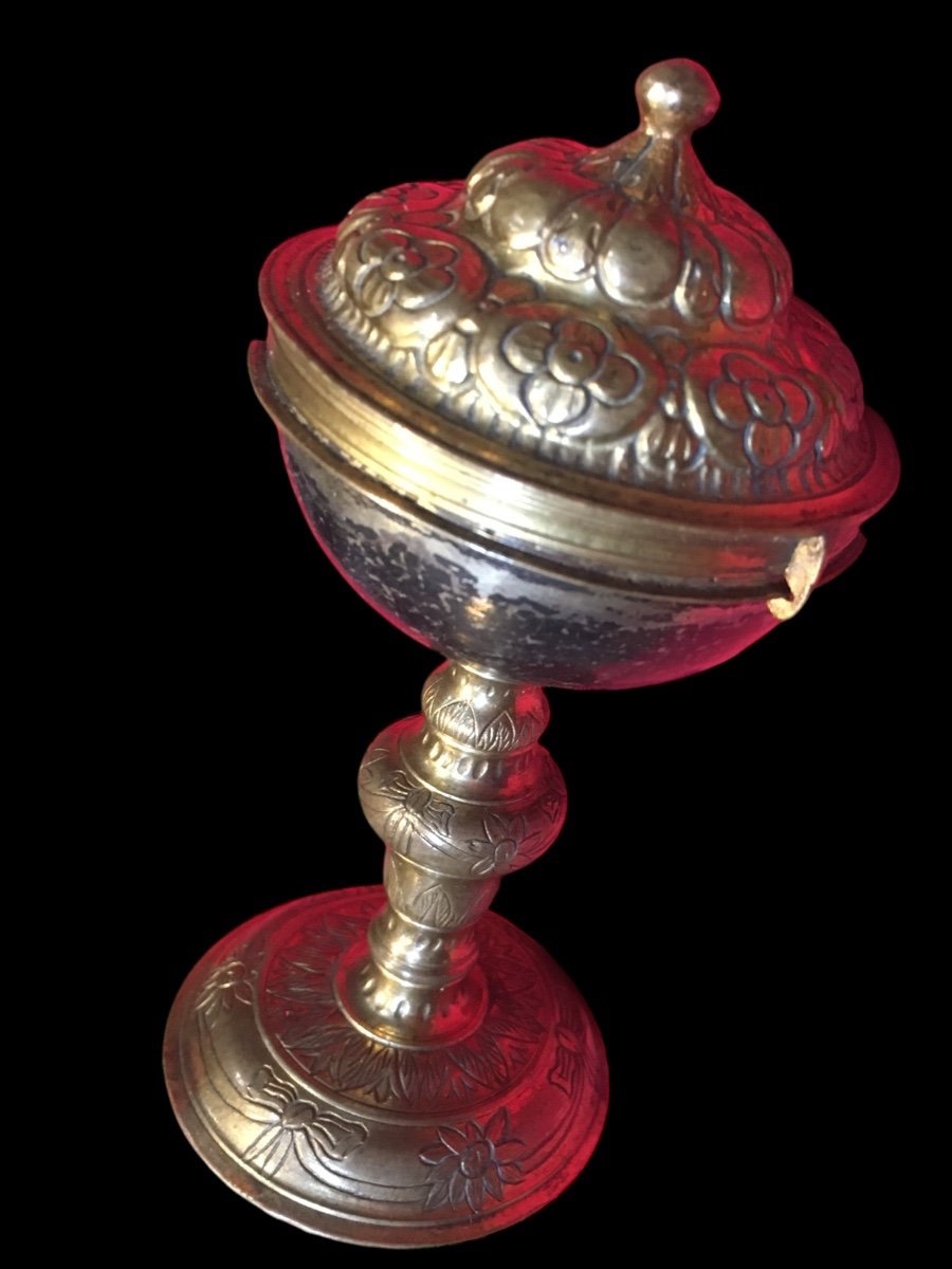 Petit Calice Vermeille 17e siècle Hauteur : 13,5 cm -photo-6