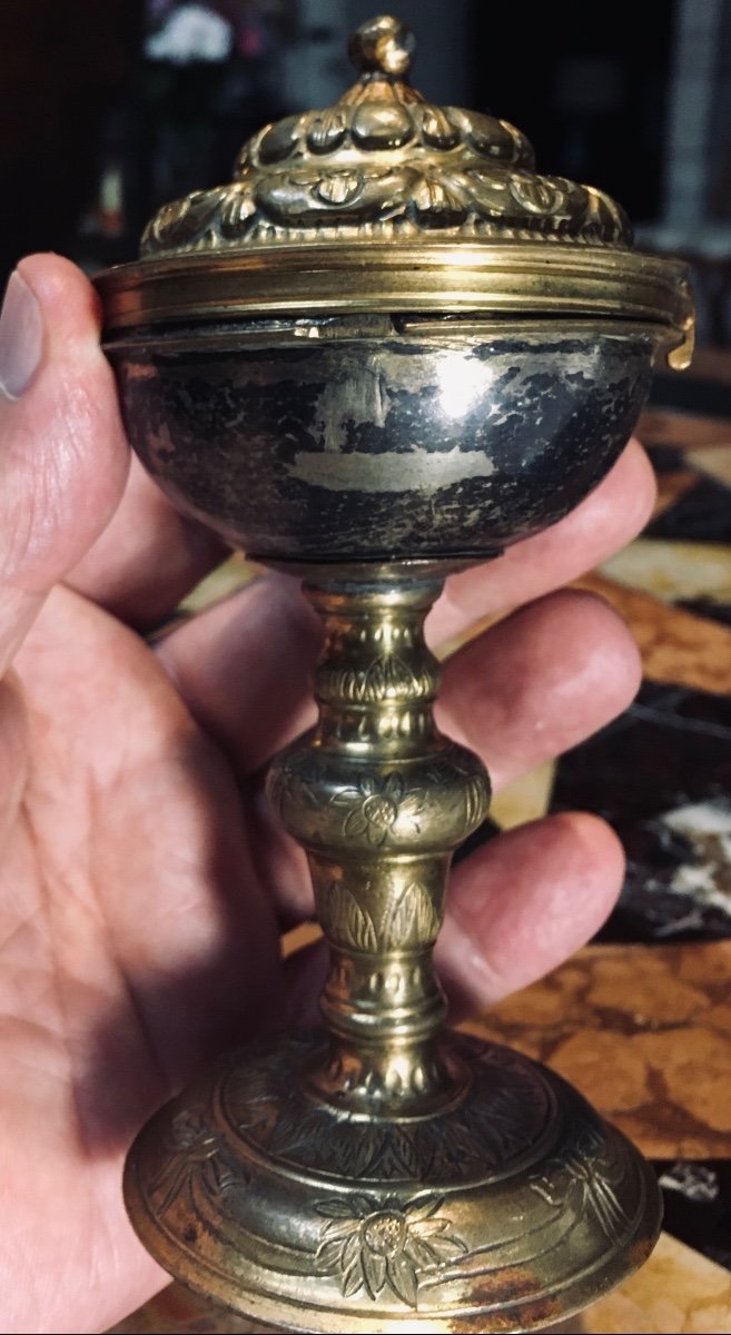 Petit Calice Vermeille 17e siècle Hauteur : 13,5 cm -photo-8