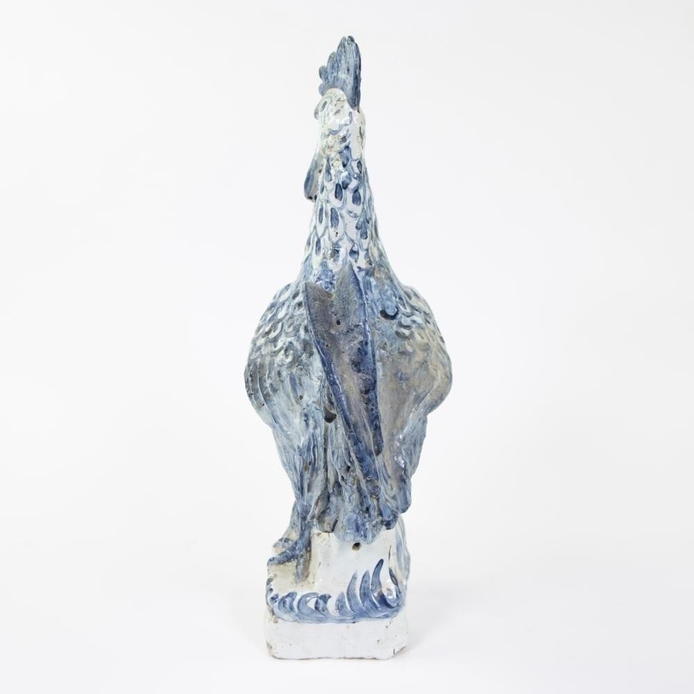 Hand-painted Ceramic Rooster, 18th Century. (47.5 Cm)-photo-4