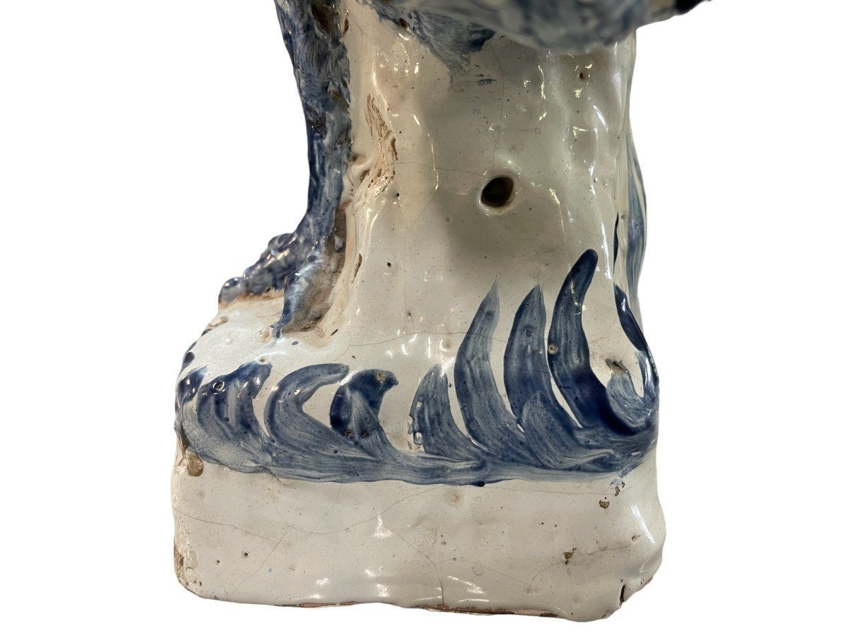 Hand-painted Ceramic Rooster, 18th Century. (47.5 Cm)-photo-3