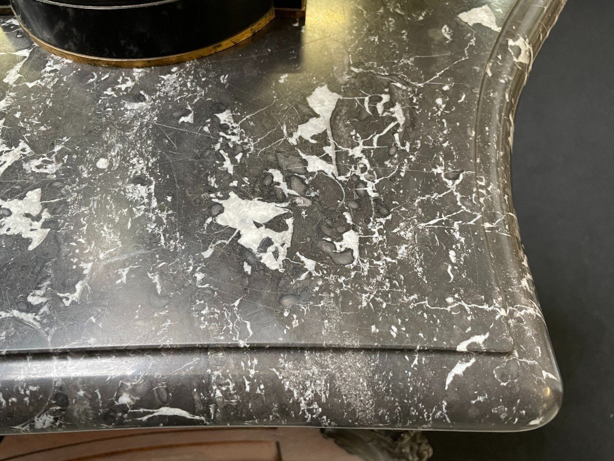 Grande Commode Galbée De Style Louis XV 1900-photo-4