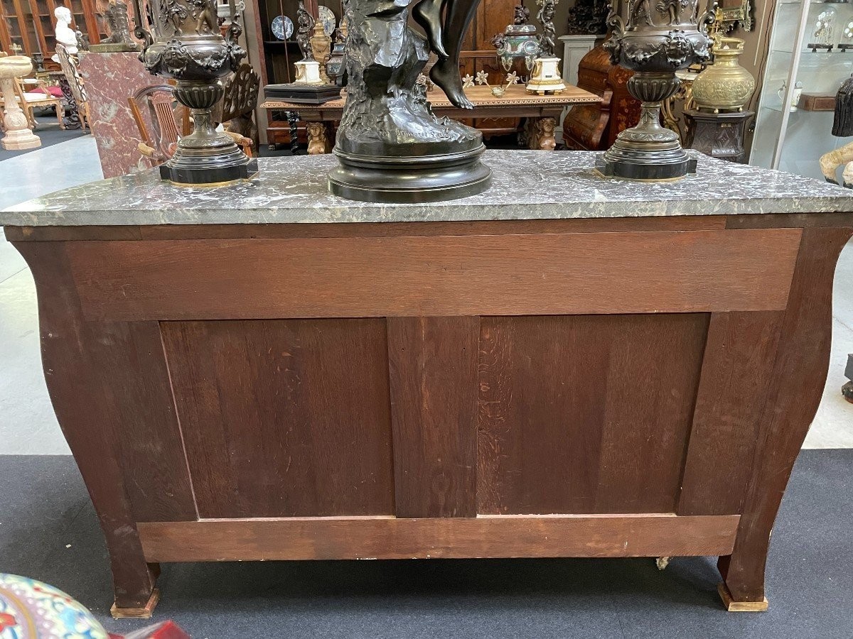 Grande Commode Galbée De Style Louis XV 1900-photo-7