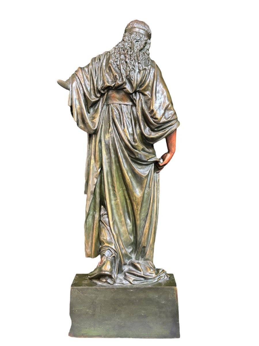 Très grande sculpture en bronze « Salomé » H. Dumaige XIXe siècle (97 cm).-photo-7