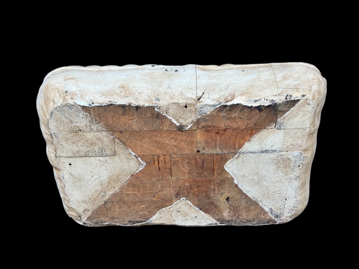 Large 18th Century Painted Wooden Sculpture Of Putti. (92 Cm)-photo-7