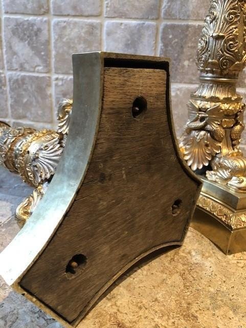 Pair Of Very Large Gilt Bronze Candelabra / Lamp Bases Charles X.-photo-7