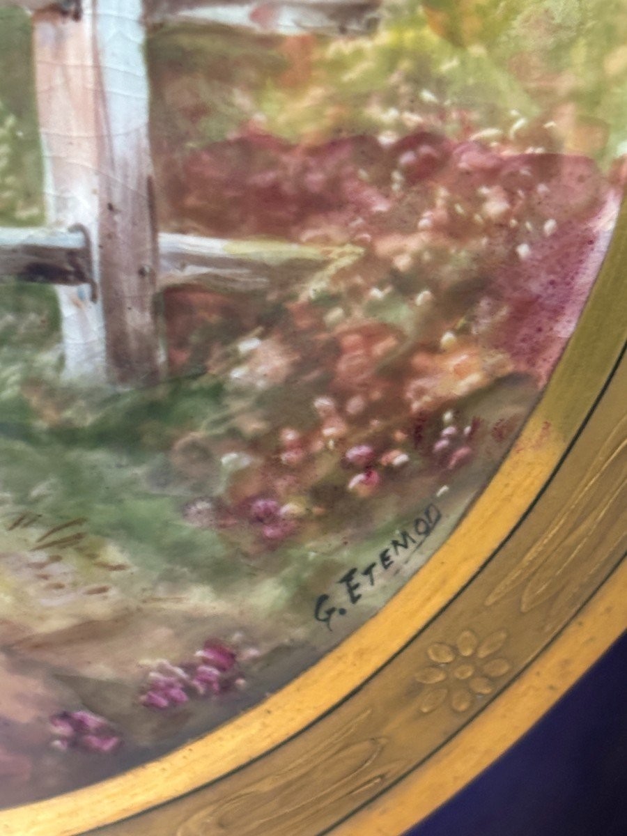 Paire De Beaux Vases De Style Empire En Porcelaine De Sèvres, 20ème.-photo-5