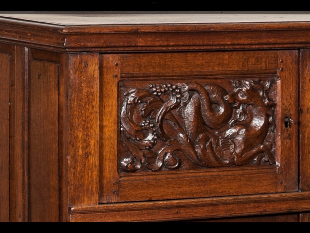 A 17th-century Oak Four-door Wardrobe -photo-6